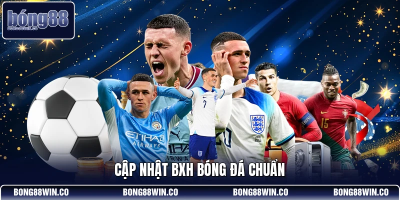 Cập nhật BXH bóng đá chuẩn